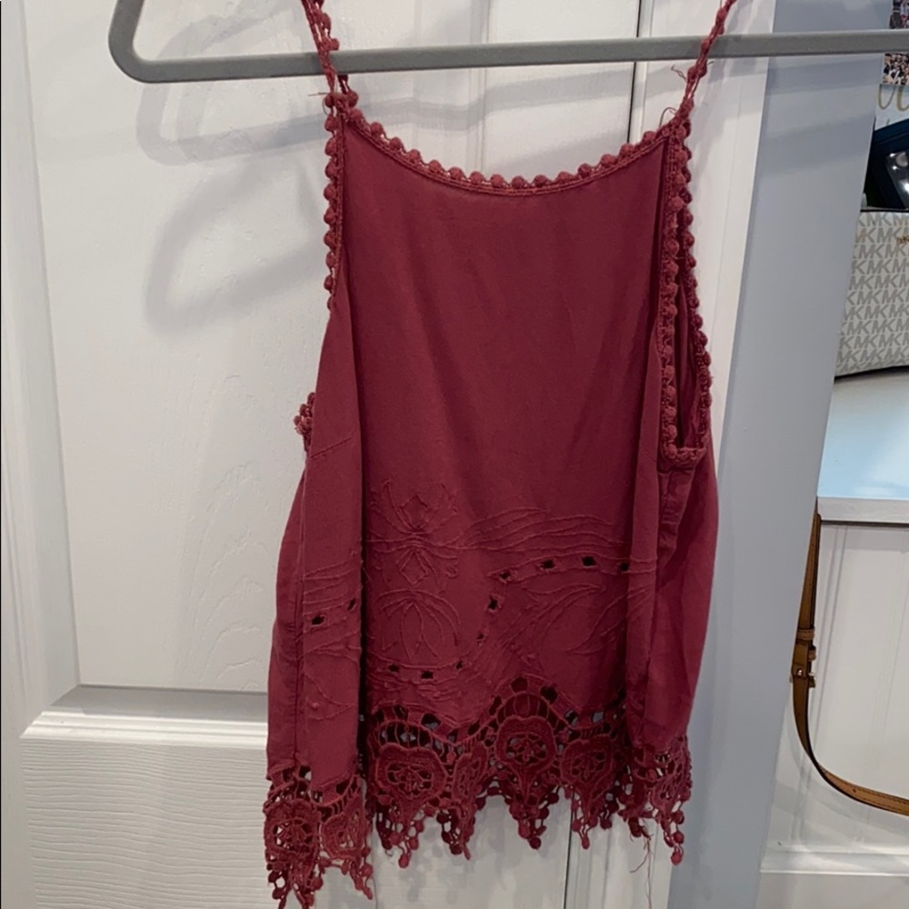 Kendall&Kylie Crochet Trim Tank Top